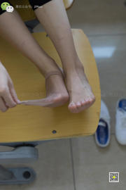 [Camellia Photography LSS] NO.004 Sala de aula pés descalços de seda curtos