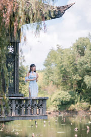 【福祉COS】可愛い女の子LuQingqingkyokyo-青いチャイナドレス