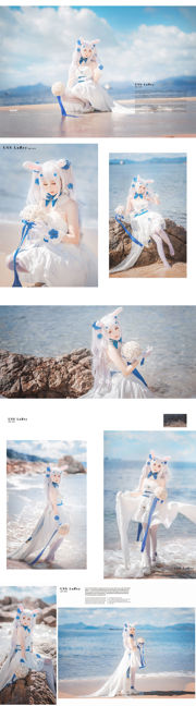 [Net Red COSER] Lindo y popular Coser Noodle Fairy - Vestido de novia Lafite